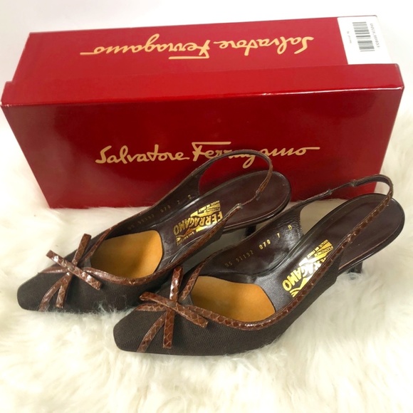 Salvatore Ferragamo Shoes - Salvatore Ferragamo Slingbacks - Women's Size 7